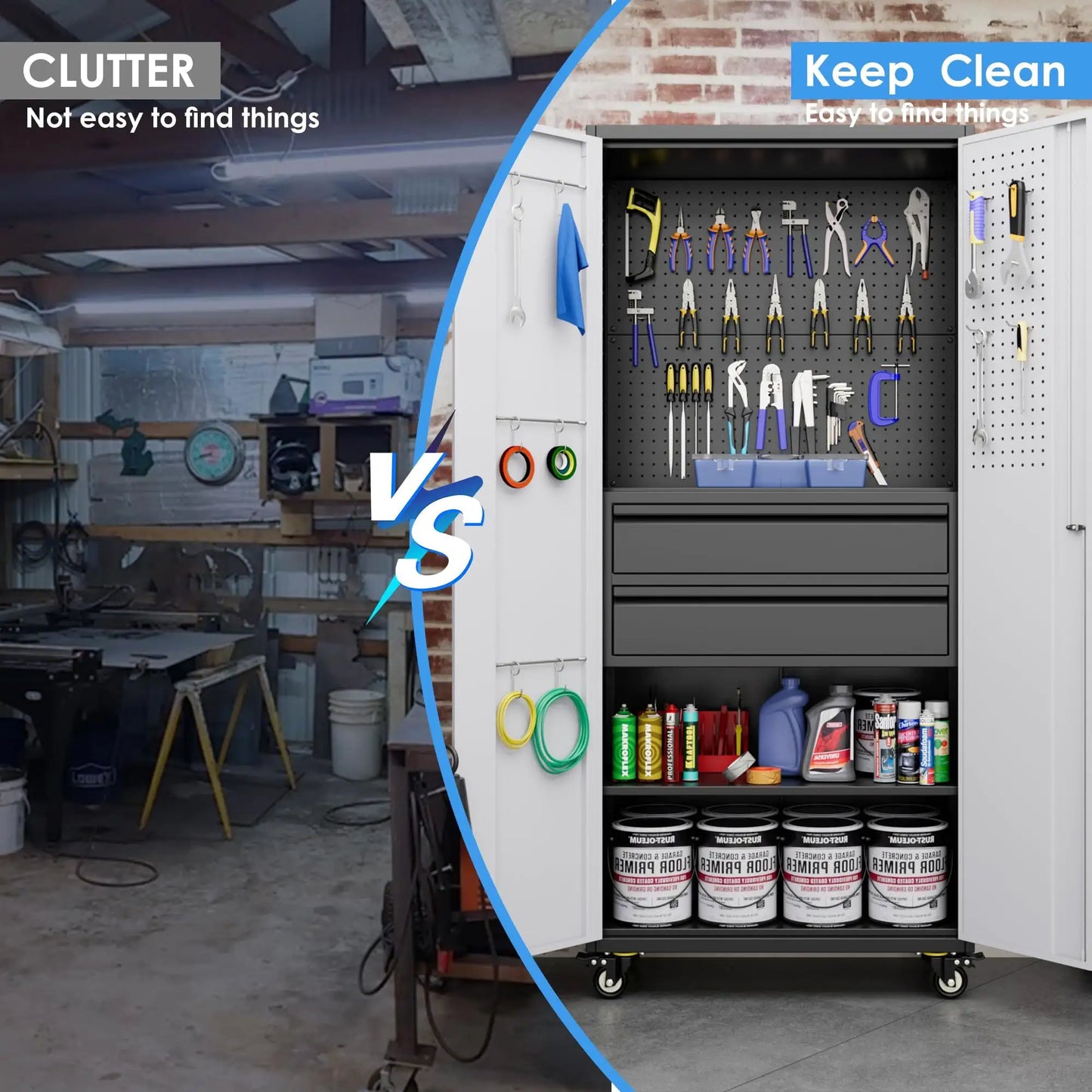 Elite 71" Metal Tool Storage Cabinet