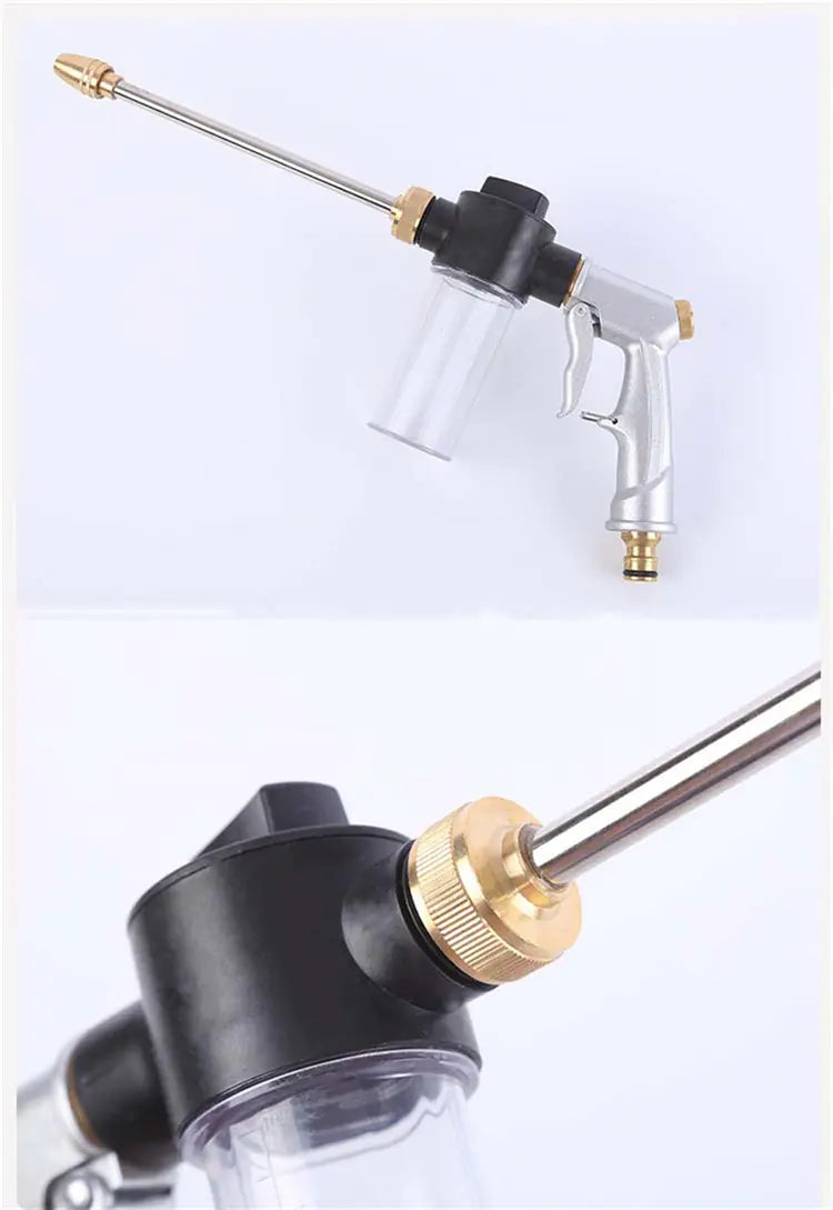 High-Pressure Wash Gun with Foam Nozzle and Hose