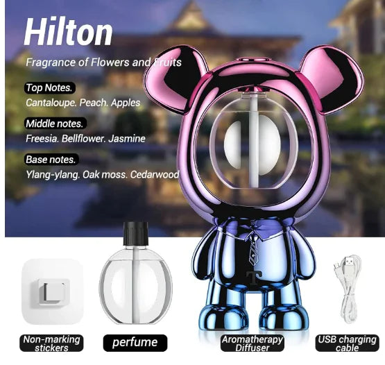 Bear Aroma Diffuser 50ML with Atmosphere Light (One)