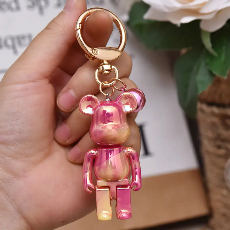 Colorful Bear Keychain for Couples and Car Accessories
