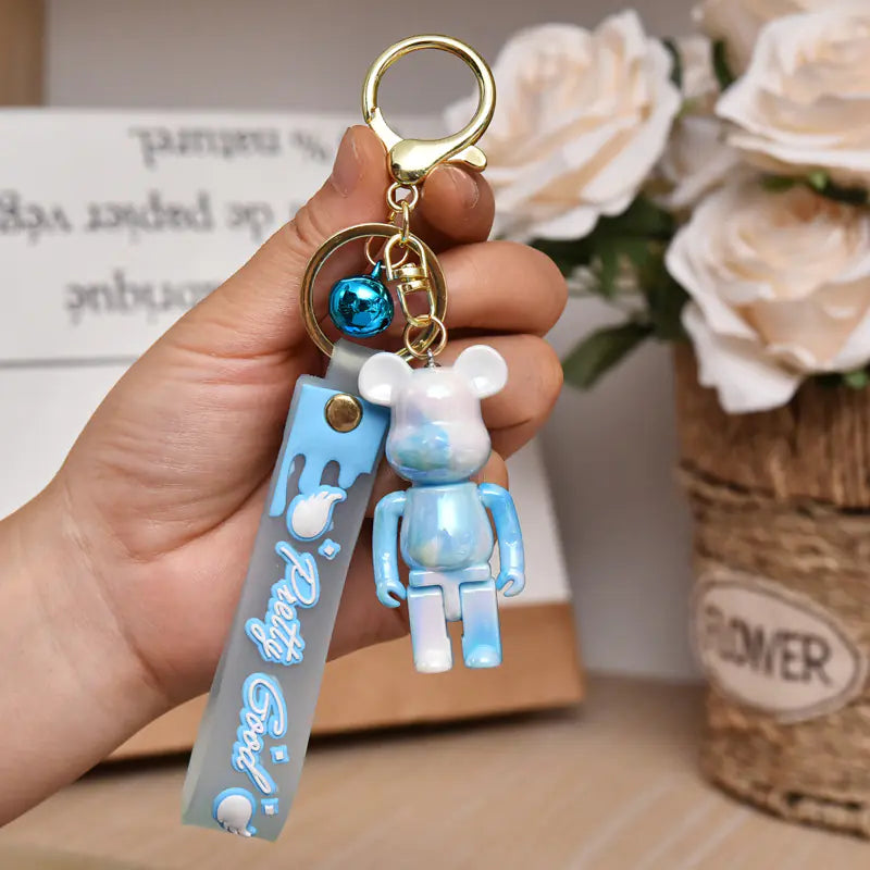 Colorful Bear Keychain for Couples and Car Accessories