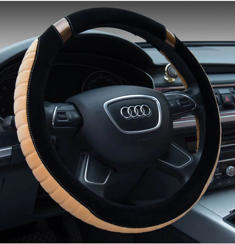 Short Plush Winter Steering Wheel Cover