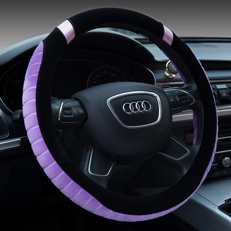Short Plush Winter Steering Wheel Cover