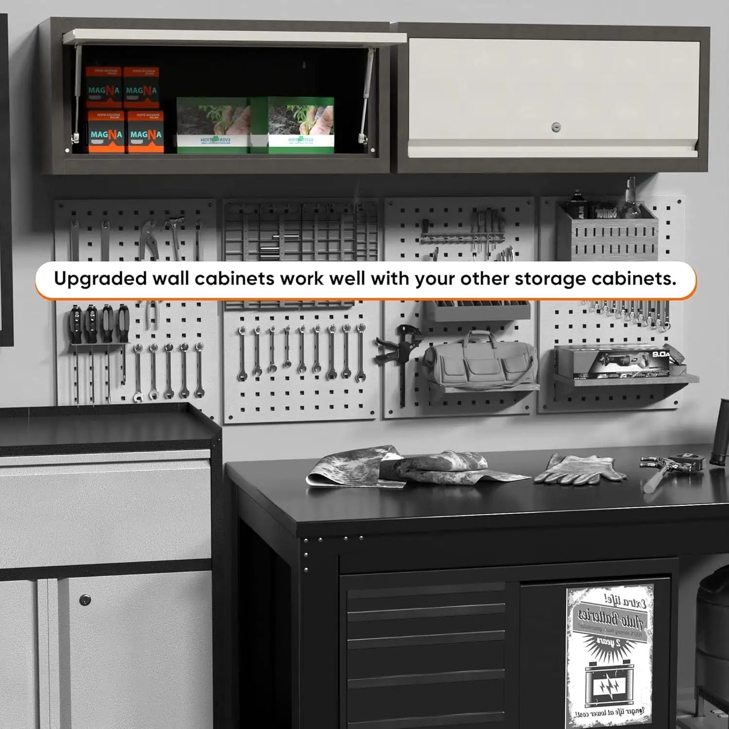 Steel Wall-Mounted Cabinet with Flip Door
