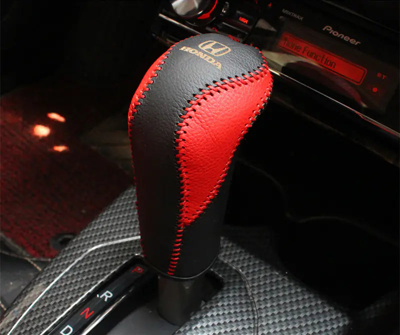 Genuine Leather Gear Shift Cover for 14-18 Fit
