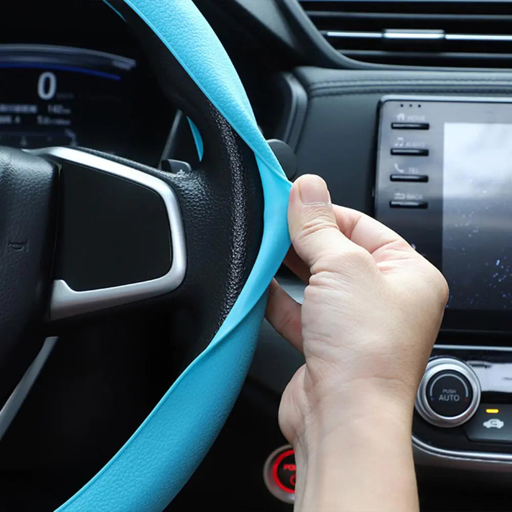 Universal Silicone Car Steering Wheel Cover, Multi-Color