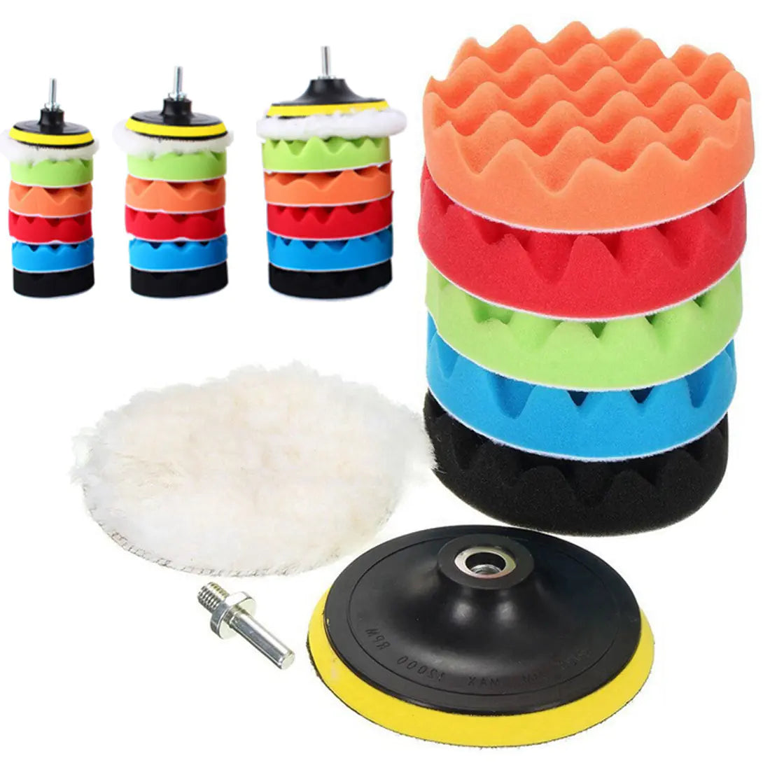 3-7 Inch Self-Adhesive Polishing Sponge Pads