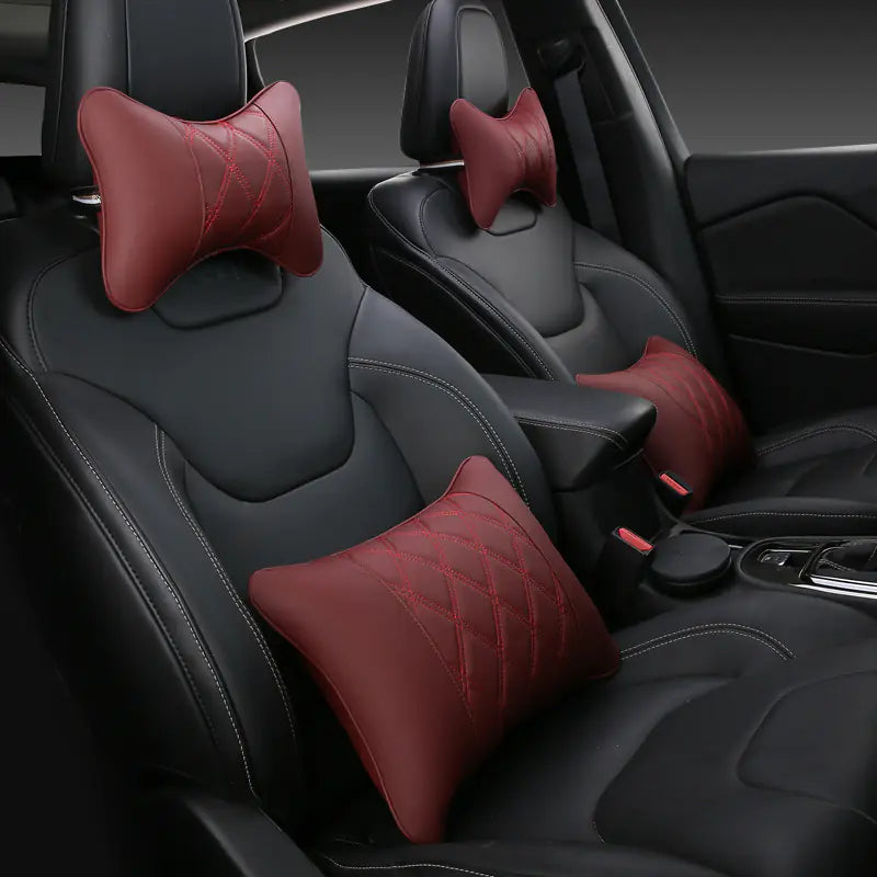 4pcs Multi-color Seat Cushions with Neck Support