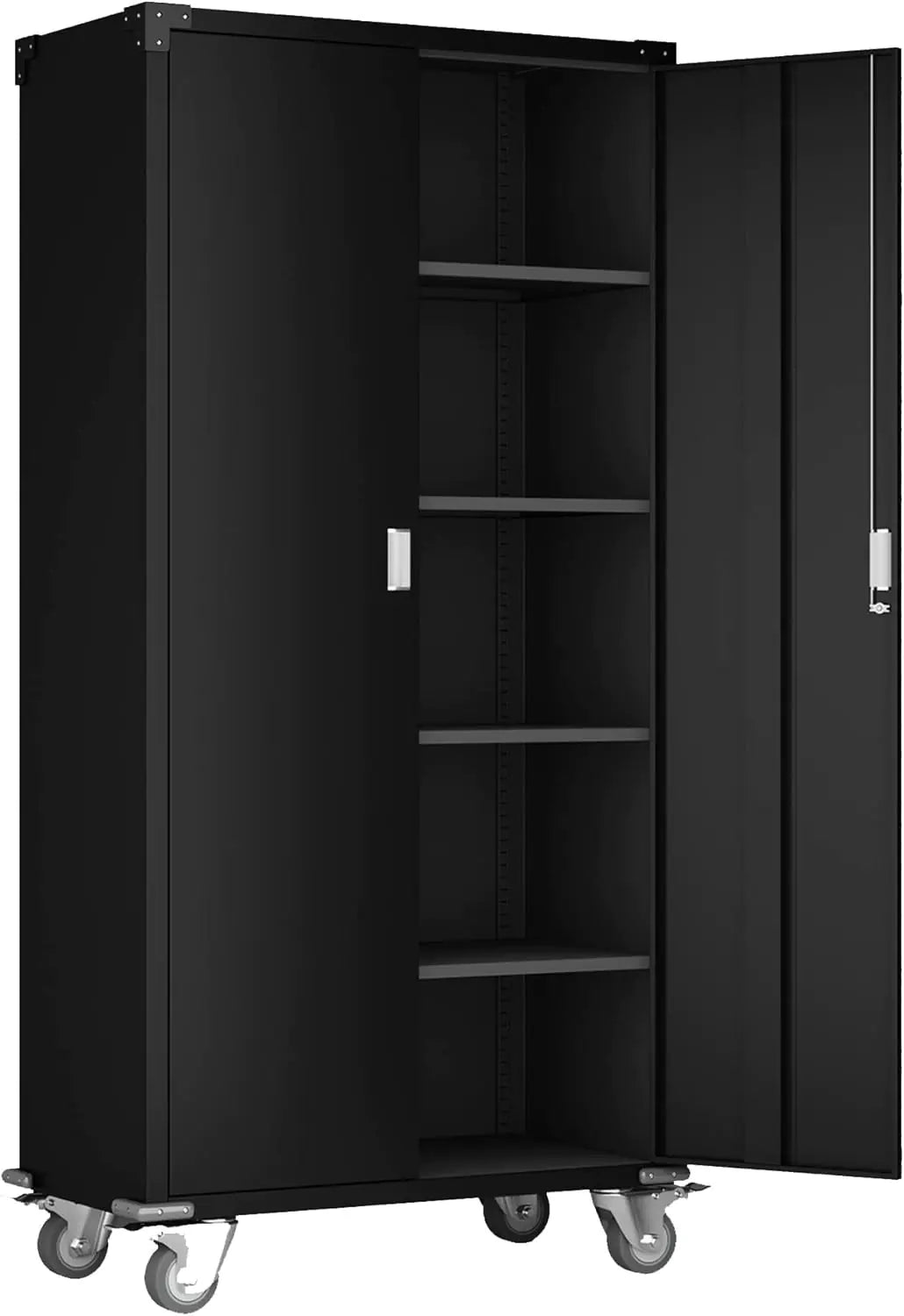 Aobabo Elite Metal Garage Cabinet with Lockable Casters