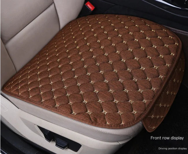 Car Seat Cushion Set, Universal Linen with Backrest