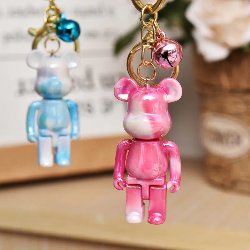 Colorful Bear Keychain for Couples and Car Accessories