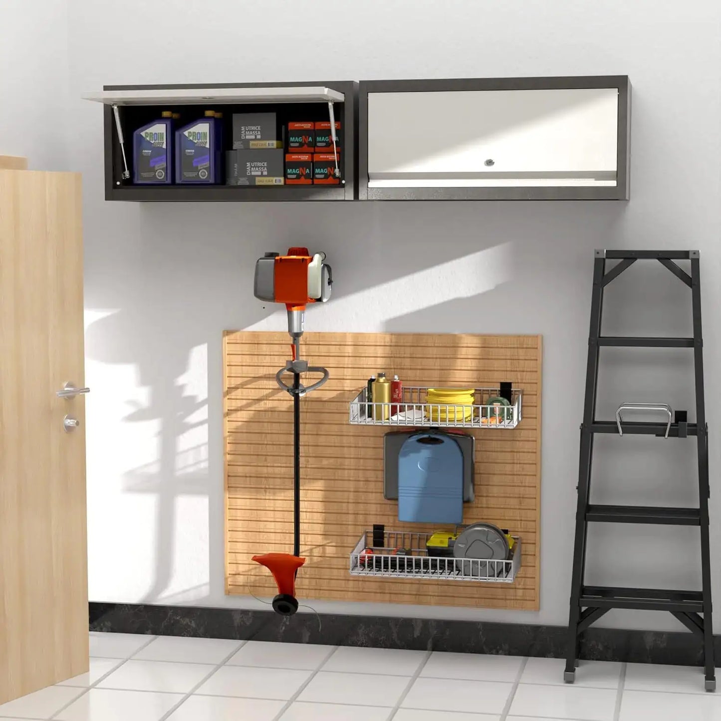 Steel Wall-Mounted Cabinet with Flip Door