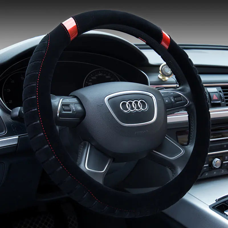 Short Plush Winter Steering Wheel Cover