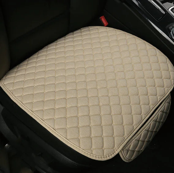 Car Seat Cushion Set, Universal Linen with Backrest