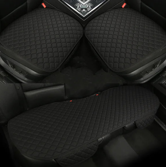 Car Seat Cushion Set, Universal Linen with Backrest