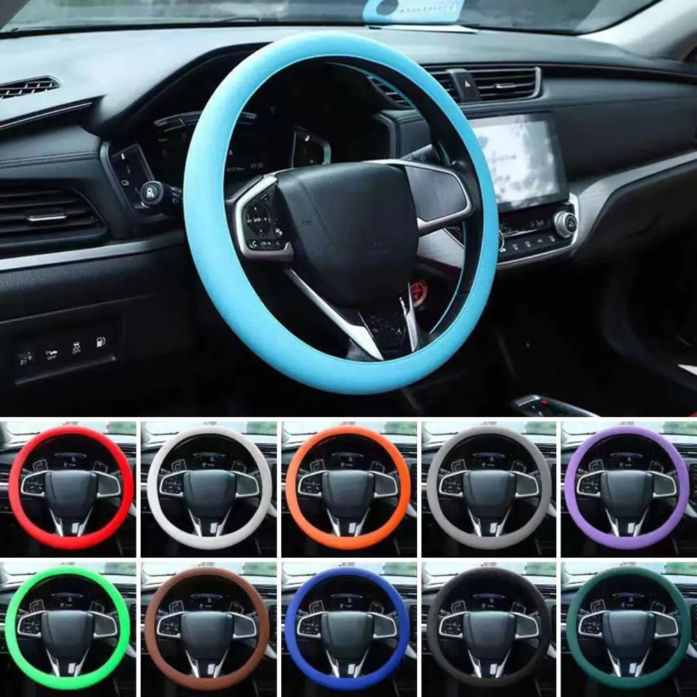 Universal Silicone Car Steering Wheel Cover, Multi-Color