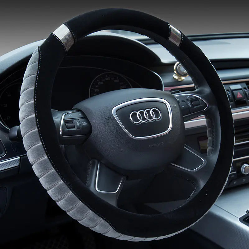 Short Plush Winter Steering Wheel Cover