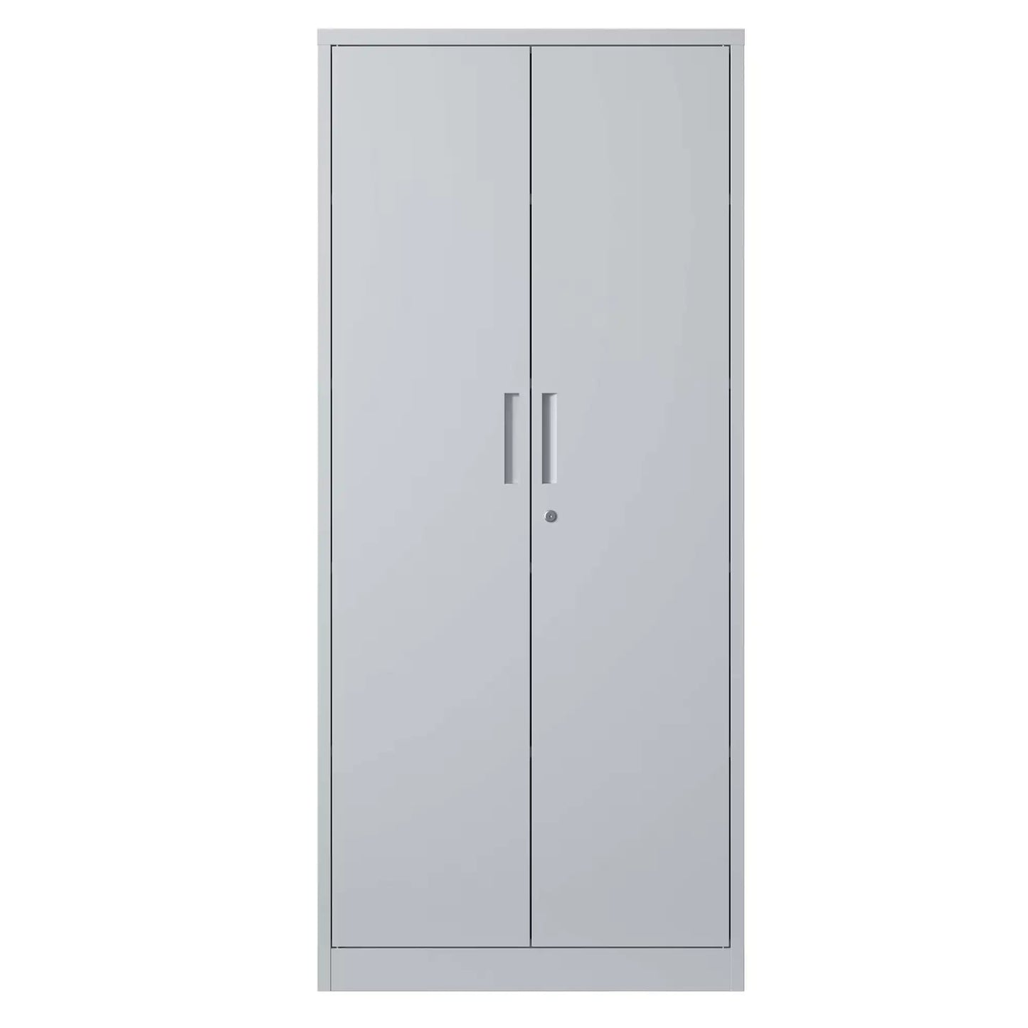 Secure White Metal Storage Cabinet