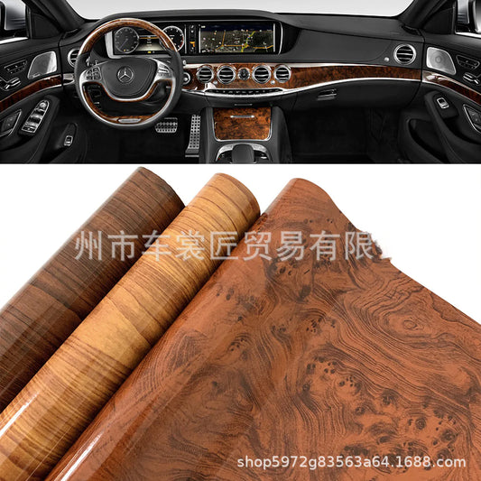 Elegant Peach Wood Car Vinyl