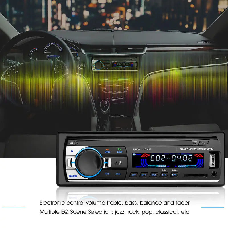 JSD520 Bluetooth Car MP3 Player with USB and Radio