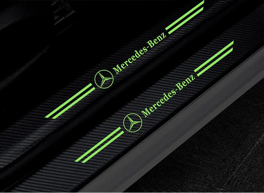 Car Door Sill Carbon Fiber Adhesive Kit (One Set)