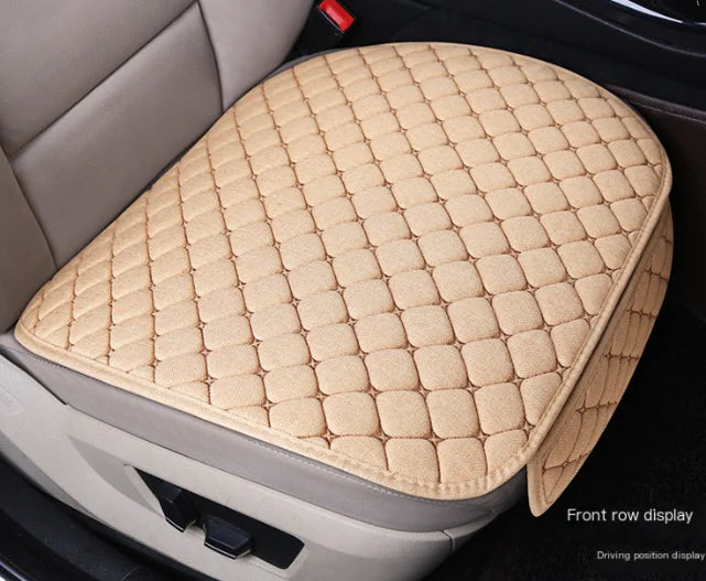Car Seat Cushion Set, Universal Linen with Backrest