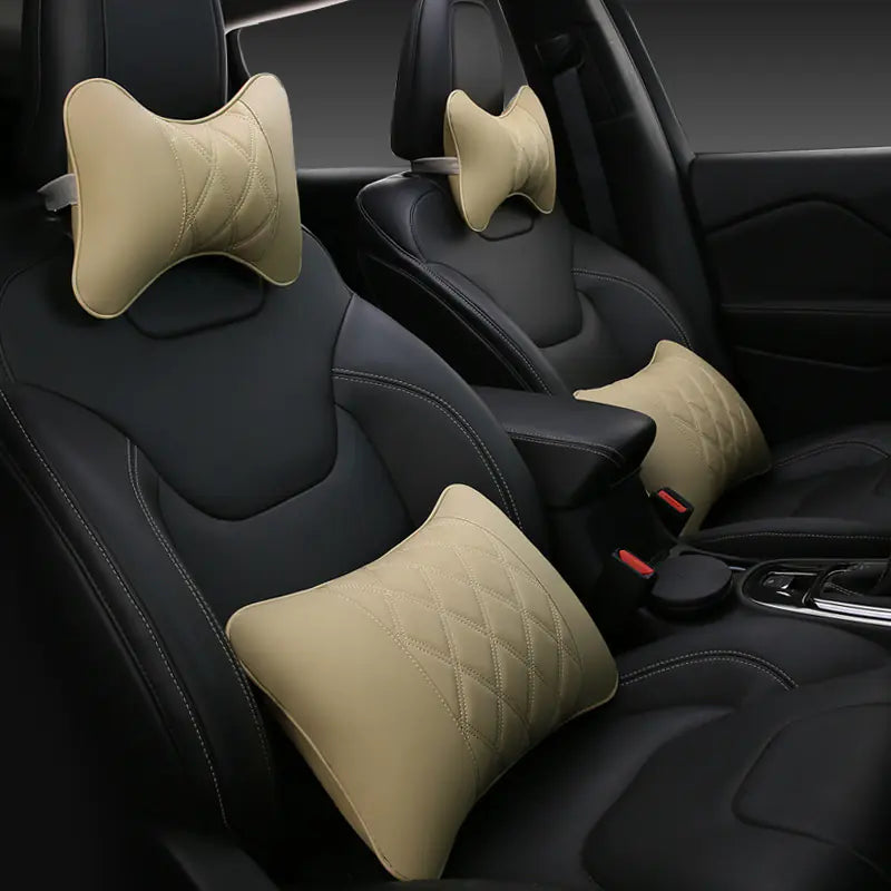 4pcs Multi-color Seat Cushions with Neck Support