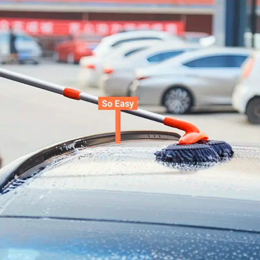 Soft Bristle Double-Headed Car Cleaning Brush with Handle