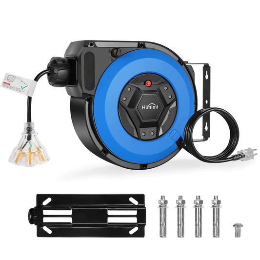 50FT+6.5FT Retractable Extension Cord Reel