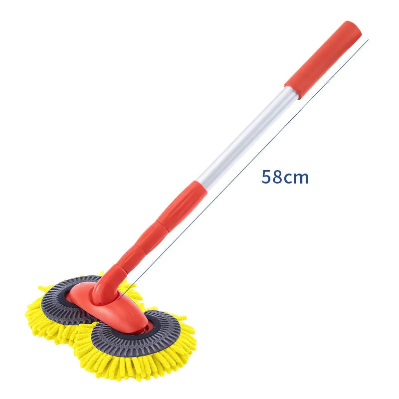 Soft Bristle Double-Headed Car Cleaning Brush with Handle