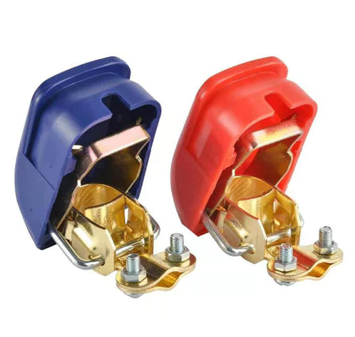 Quick Release Battery Terminal Clamps for 12V Vehicles (Pair)