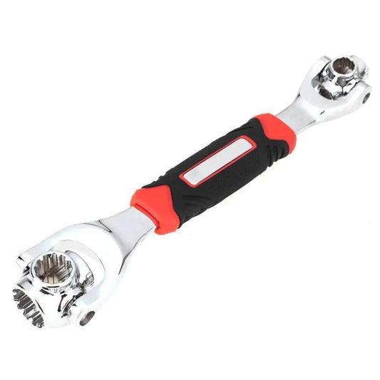 Multi-Function Rotating Wrench with Rubber Handle